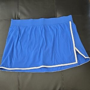 Blue Athletic Skort with White Trim